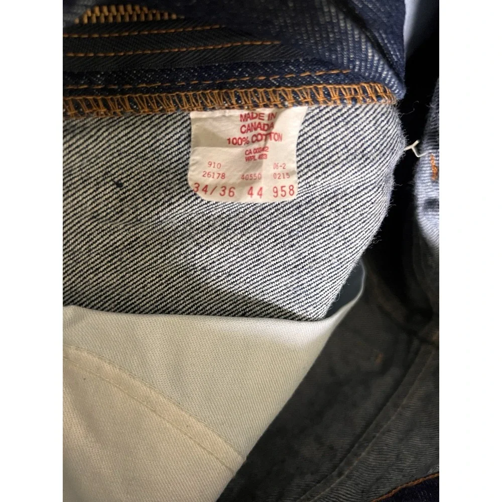 Vintage 1992 Levi's 550 Relaxed Fit Tapered Indigo Jeans Men's 34x36 Orange Tab